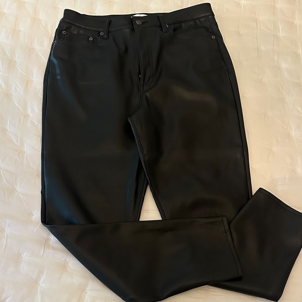 Pistola Jet Black Vegan Leather Trousers
